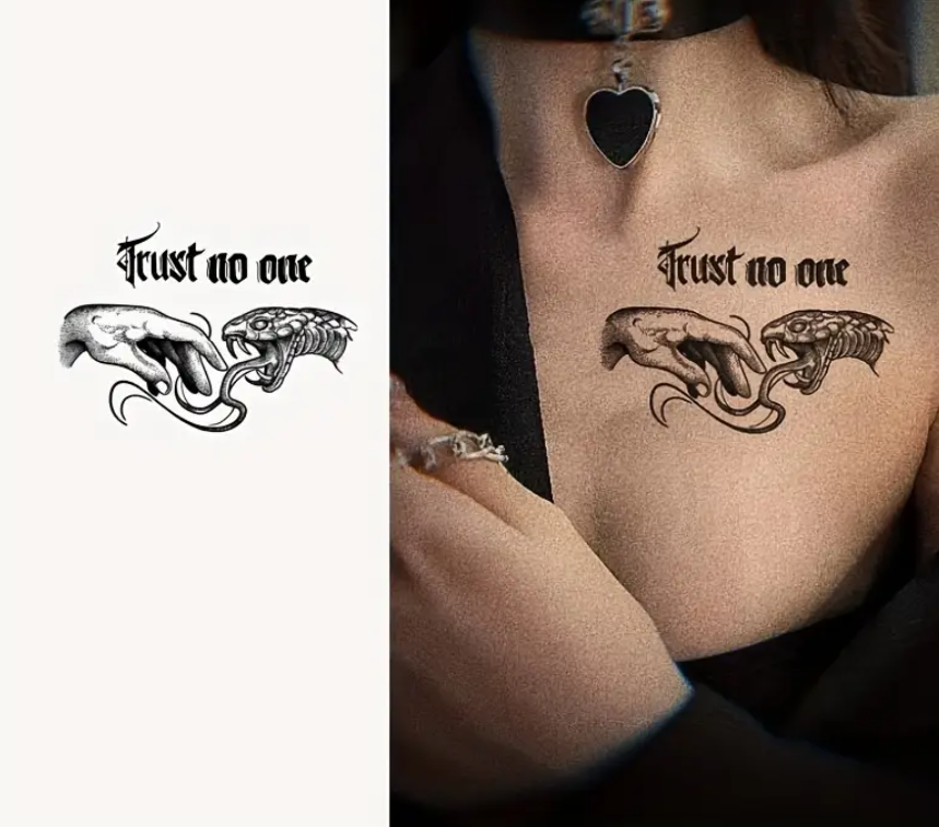 Trust no one tatouage