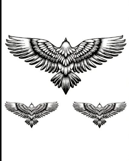Tatouage d'aigle temporaire