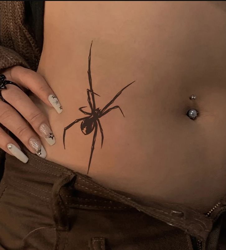 Tatouage temporaire réaliste d'araignée