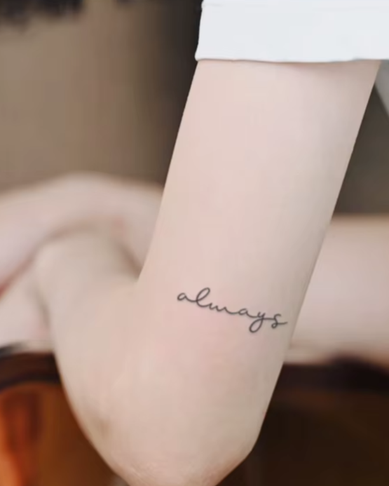 Tatouage temporaire imperméable à poème Simple pour bras et poignet