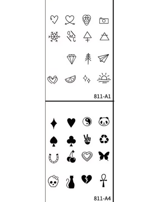 Tatouage temporaire imperméable au Design de petits doigts (2 PACKS)