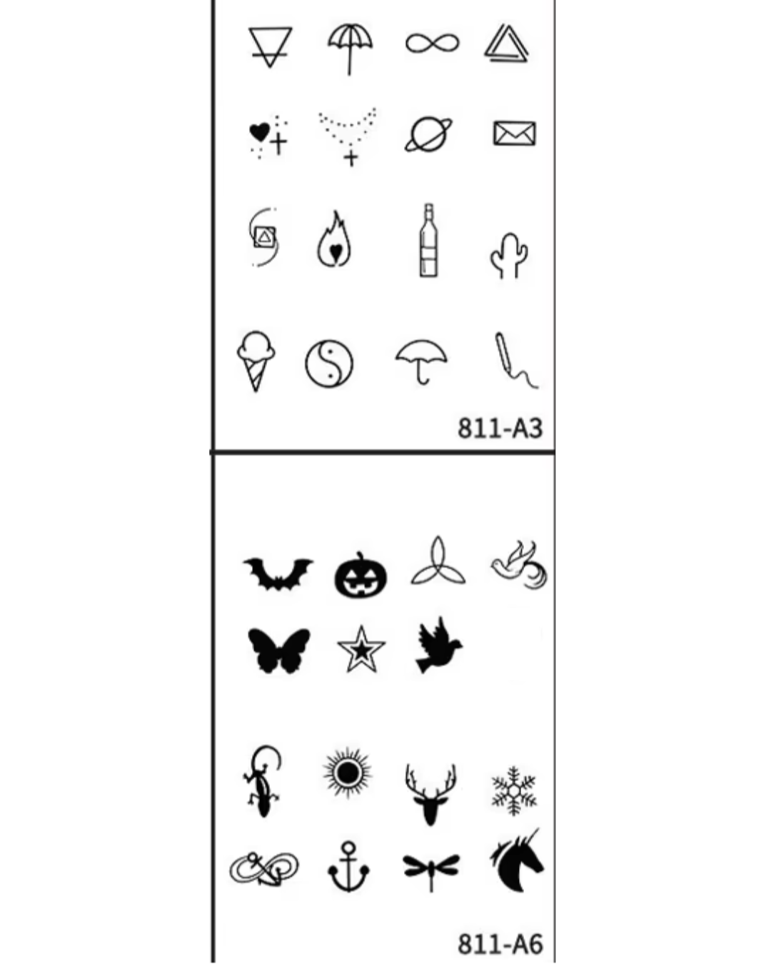 Tatouage temporaire imperméable au Design de petits doigts (2 PACKS)