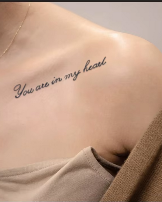 Motif de phrase, tatouage temporaire semi-permanents réalistes pour les bras