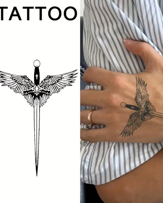 Tatouage temporaire de conception d'aile